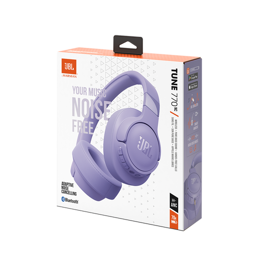 JBL Tune 770NC - Purple - Adaptive Noise Cancelling Wireless Over-Ear Headphones - Detailshot 10